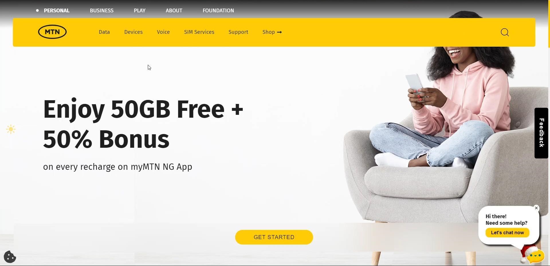 MTN NG Home Page Clone