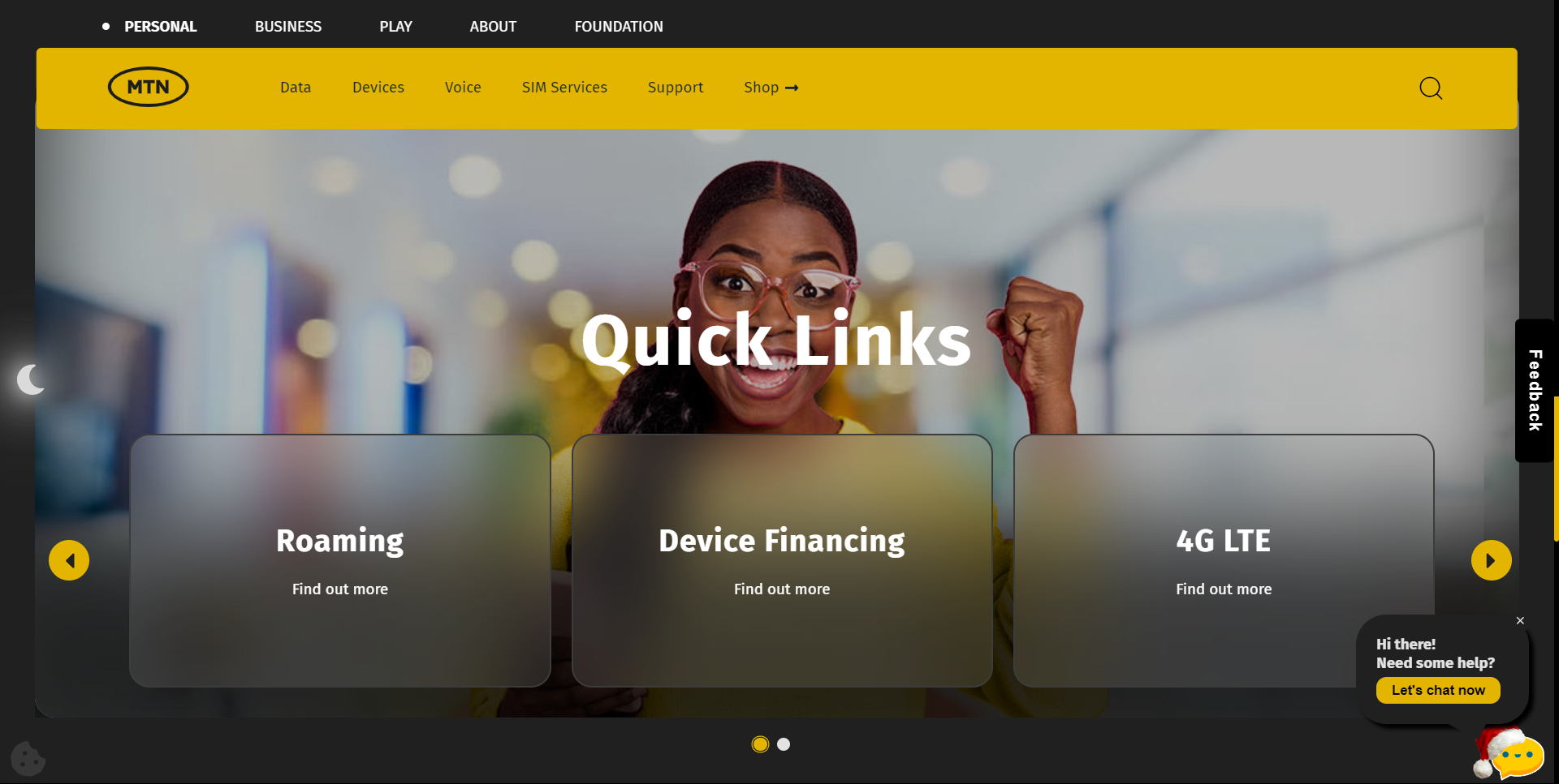 MTN NG Home Page Clone
